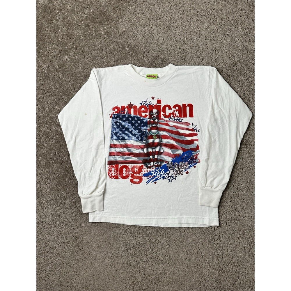 Vintage Boys Long‎ Sleeve 2001 Scooby Doo Cartoon Network, Size L 10/12 Years